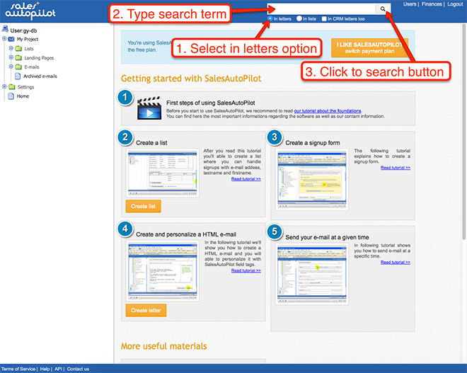 how to search a page by letter